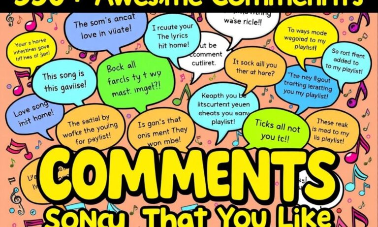 350+ Awesome Comments for Songs That You Like