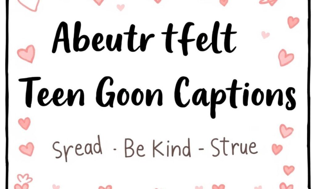 About Heartfelt Teen Goon Captions