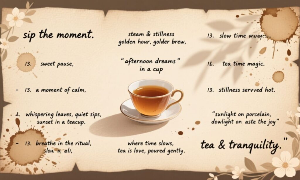 Best Afternoon Tea Captions (13 captions)