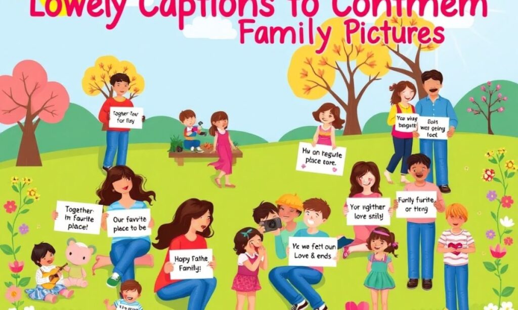 Lovely Captions to Comment on Family Pictures 