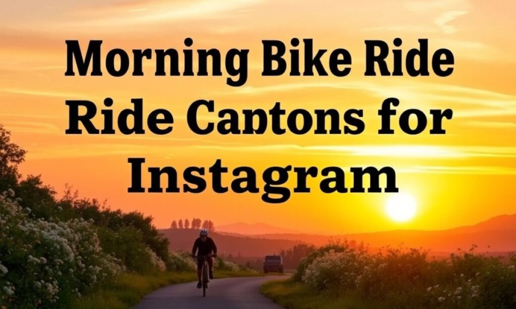 Morning Bike Ride Captions for Instagram 
