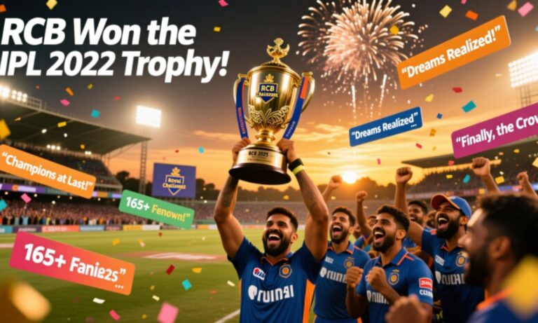 RCB Won the IPL 2025 Trophy, 165+ captions and quotes!