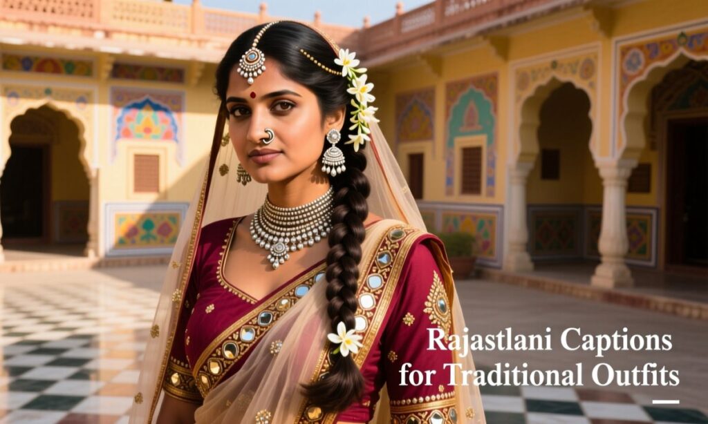 Rajasthani Captions for Traditional Outfits