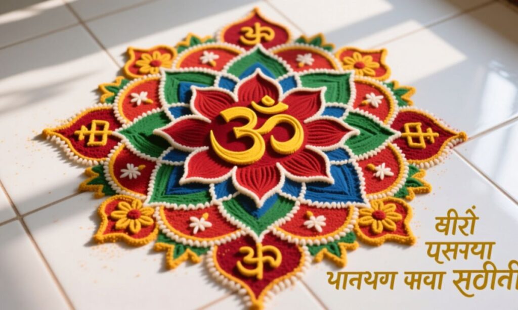 Rangoli Made By Me Caption