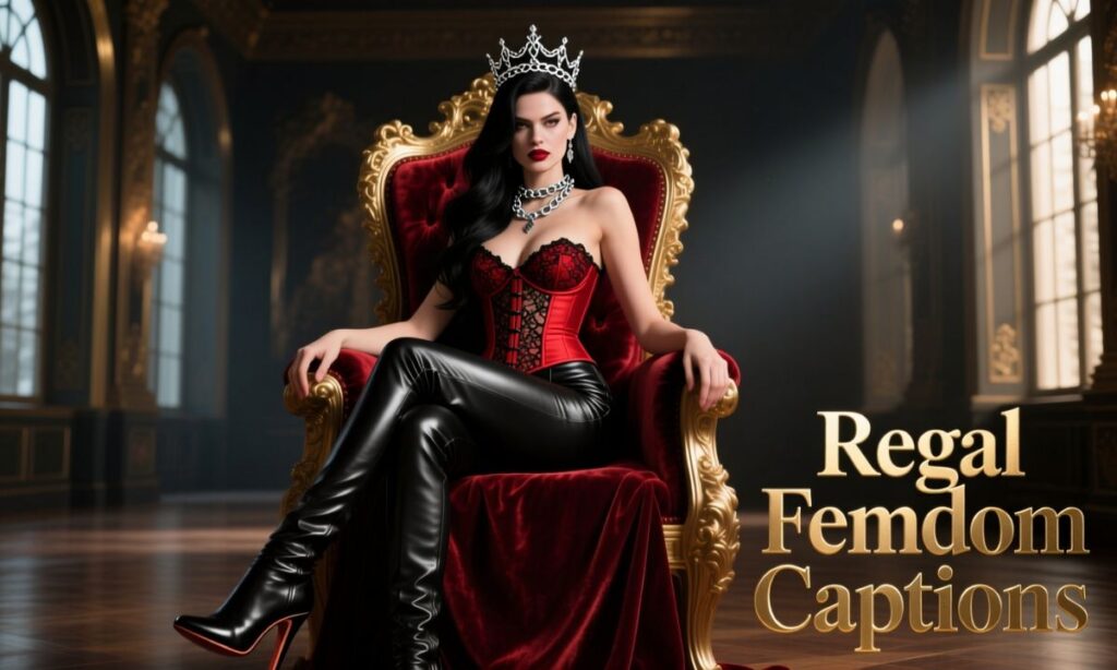 Regal Femdom Captions