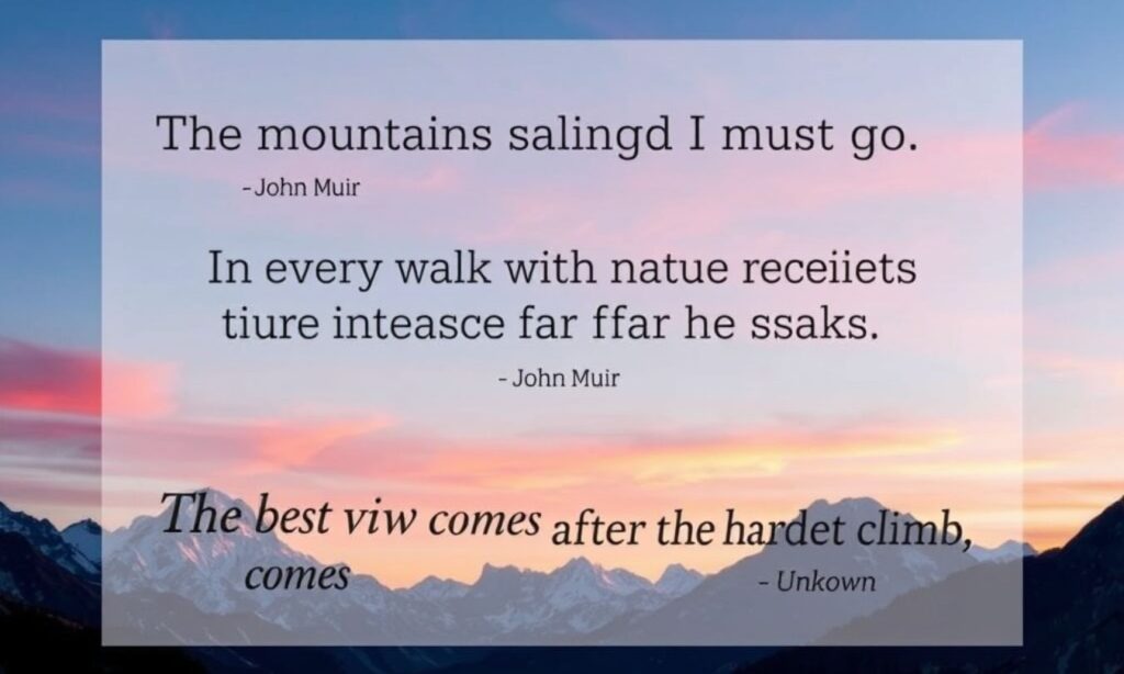 Best Mountain Quotes for Instagram Caption by Famous People 